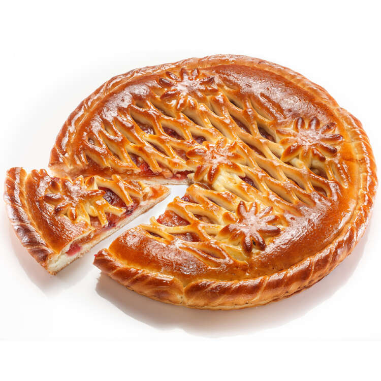 Пирог с повидлом Сдобное сливочное тесто, яблочное или абрикосовое повидло